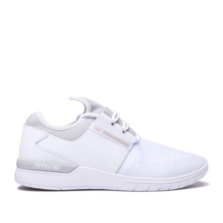 Supra Flow Run Mens Low Tops Shoes White UK 27DHS